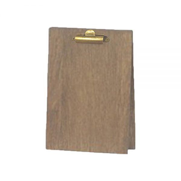 Wood Table Tent Clipboard with Two Clips